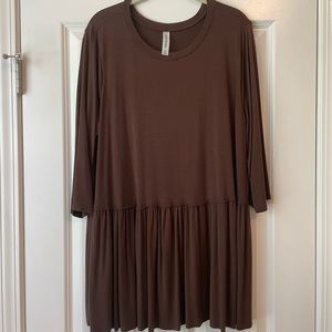 Zenana Premium Ruffled Peplum Tunic